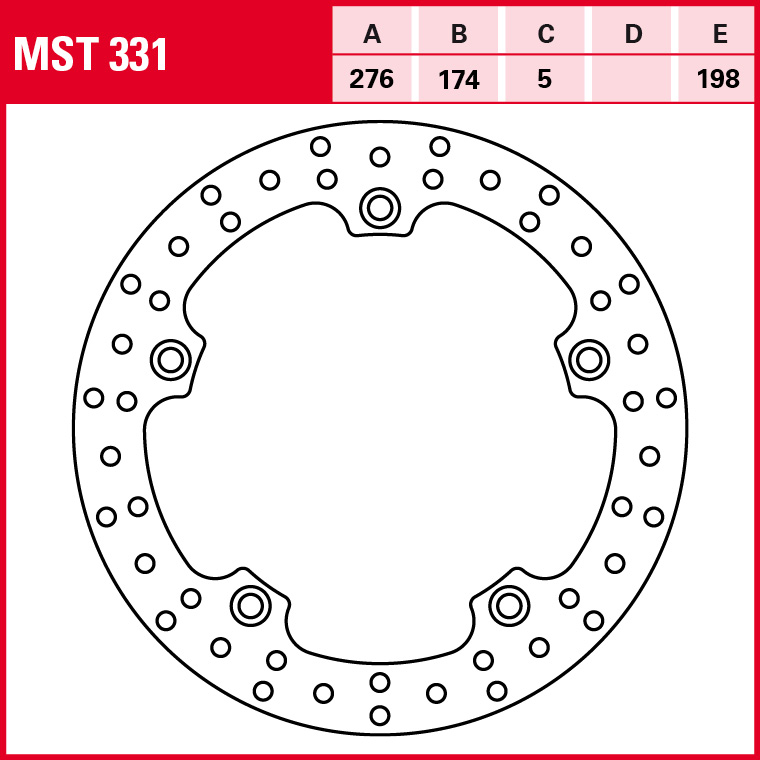 TRW brake disc Allround Fixed MST331