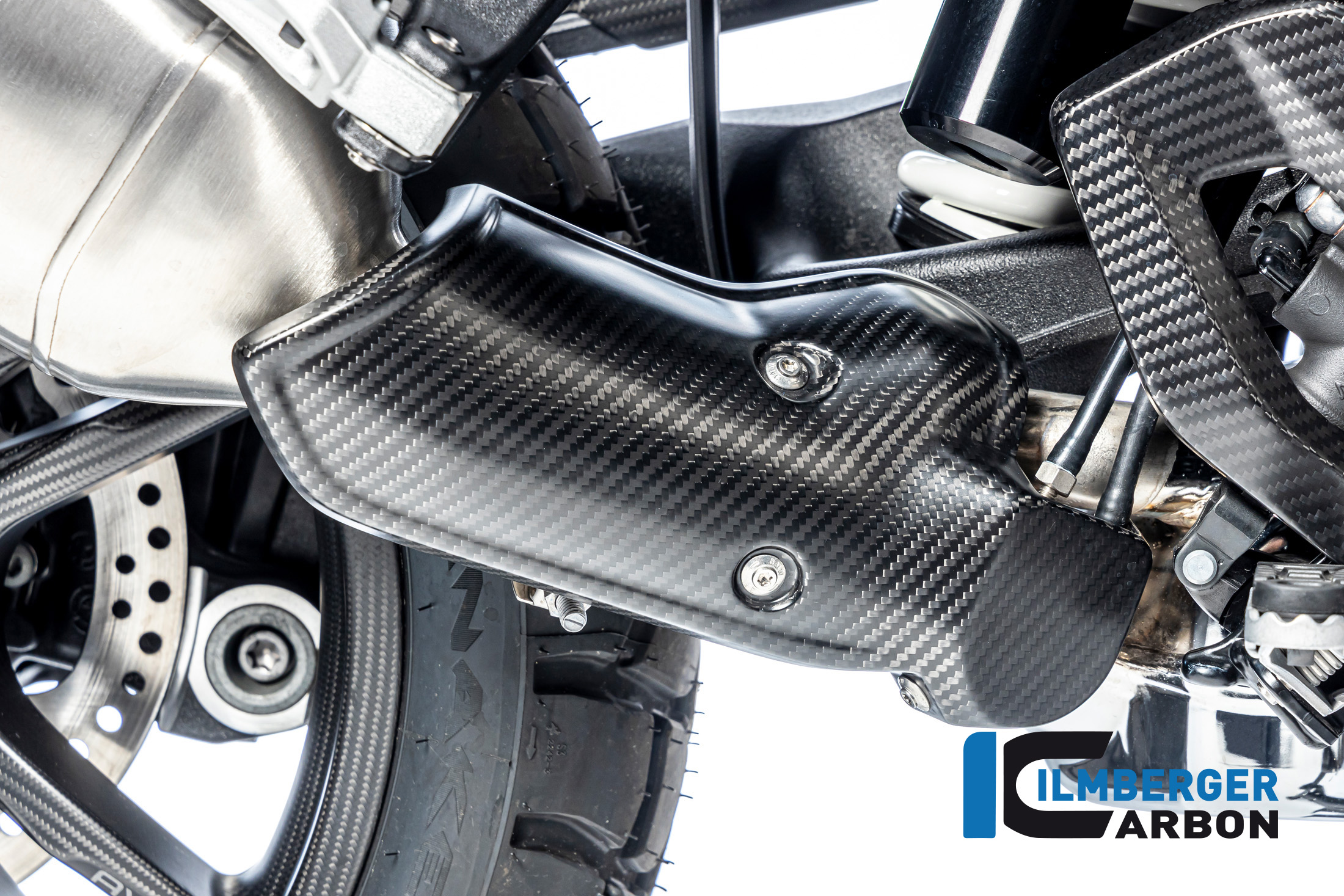 Ilmberger Carbon lower exhaust heat shield, matt, BMW R1300GS 2023-
