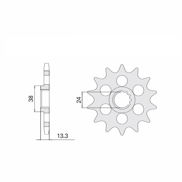 Sprocket, 15 teeth, pitch 630