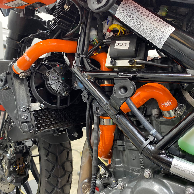 SAMCO SPORT Silicone Hose Kit orange for KTM 390 Adventure 390 RC Model Year 2022-2024