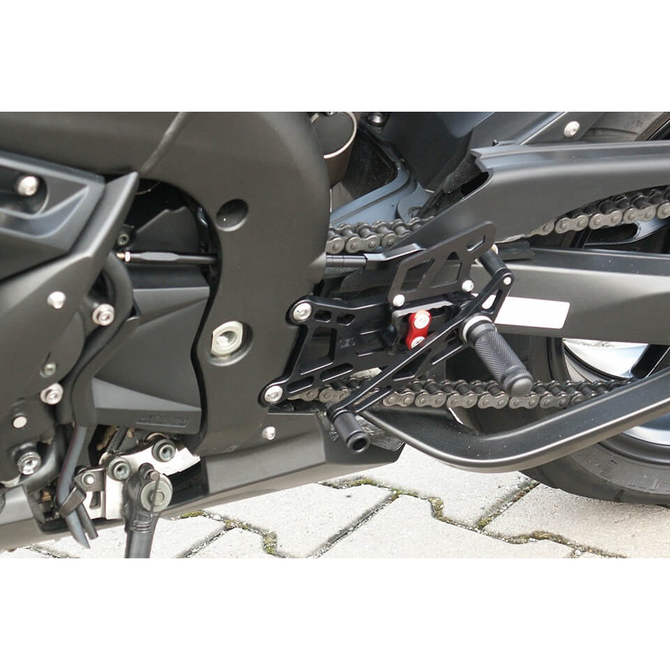 LSL 2Slide Rearset for Yamaha YZF-R1, 2004-2006, black-red