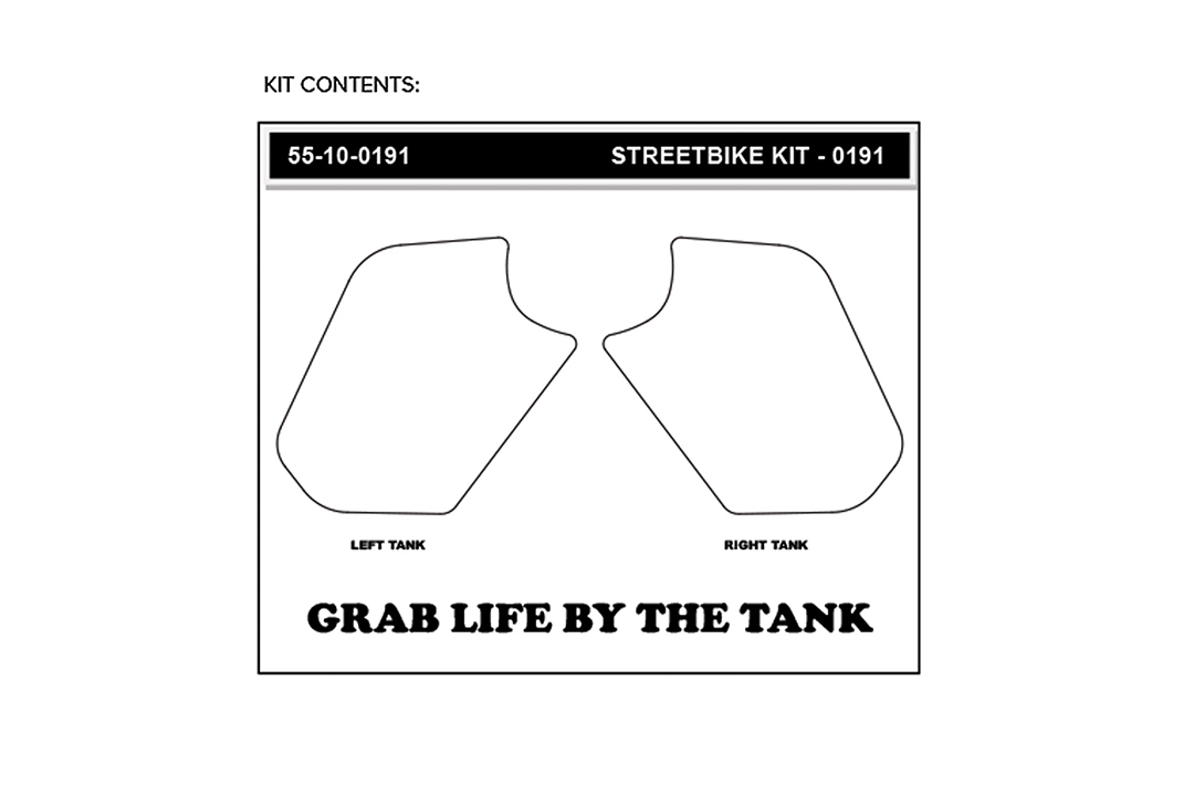 Stompgrip fuel tank Pad clear, Icon, Streetbike Side fuel tank Kit, for Honda MSX125 Grom, 2021-2024