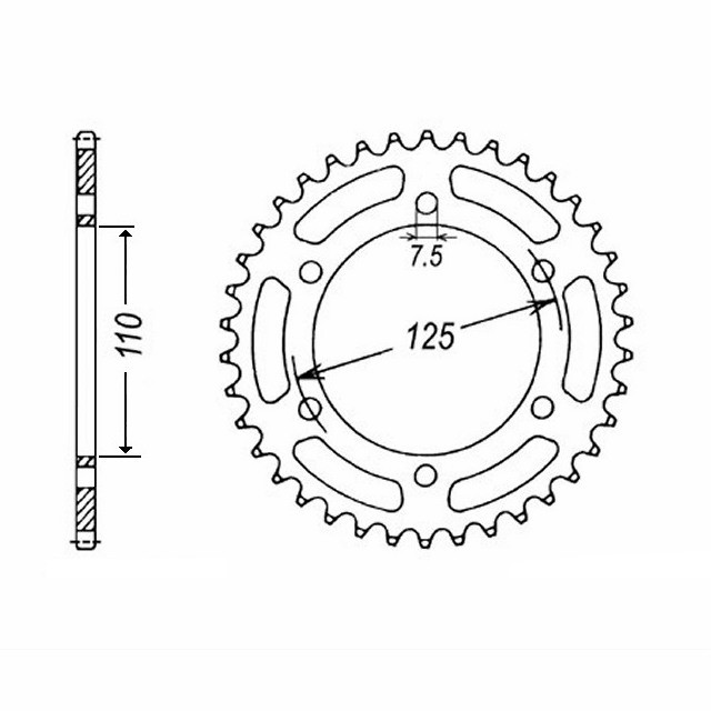 DID chain kit with 520ZVM-X chain, standard colour, for Cagiva Freccia, Type C12R, model year 1982-1992