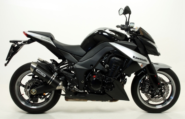 ARROW THUNDER for Kawasaki Z1000 2010-, black aluminium