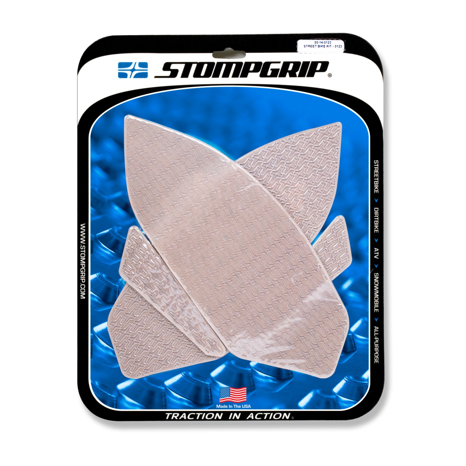 Stompgrip Traction Pads clear, for Honda CBR500R / CB500F, 2016-2018
