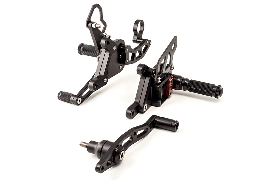 LSL 2Slide Rearsets for BMW S1000RR, 2015-2016, black-red