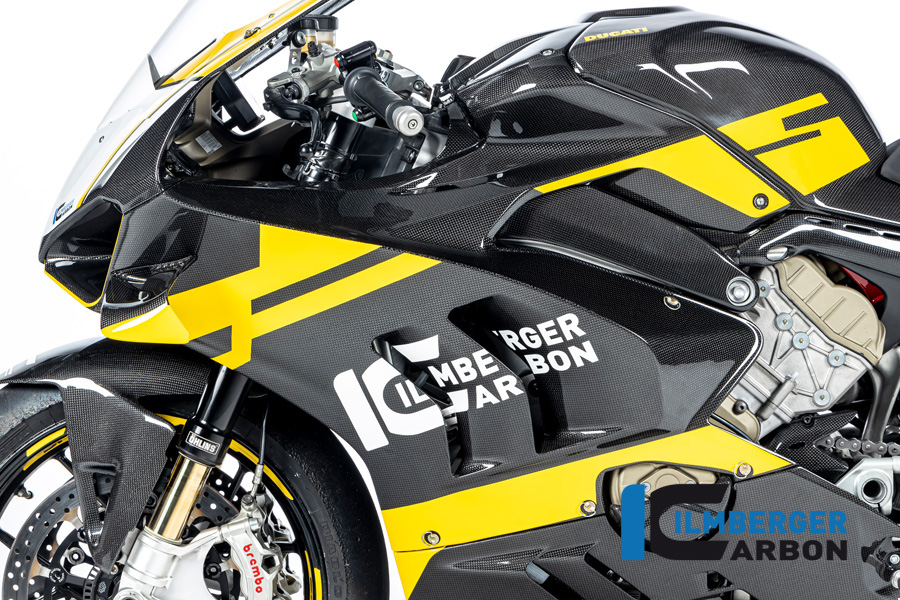Ilmberger Carbon Fairing Side Panel left side L/S Racing, Glossy, Ducati Panigale V4, V4S 2022-