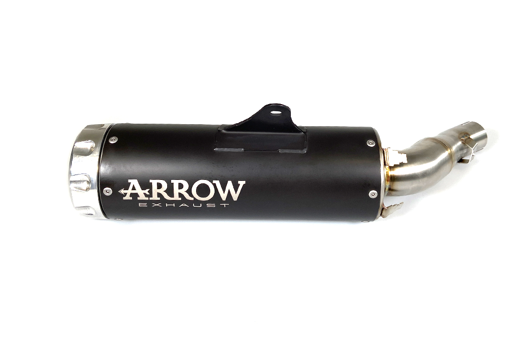ARROW REBEL Slip-On Exhaust for Honda CMX500 Rebel 2017-2022, Black Stainless Steel