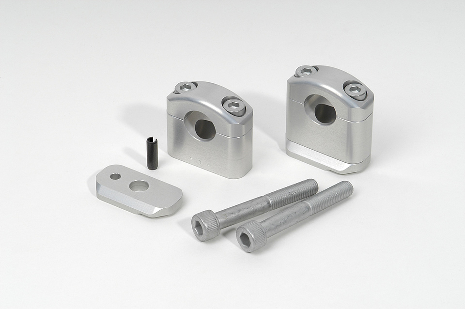 LSL handlebar clamps for Yamaha FZS1000 Fazer, silver