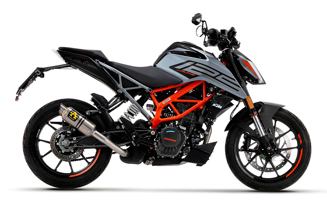 ARROW GP2 Titanium Exhaust for KTM 125 Duke and KTM 390 Duke from model year 2021-