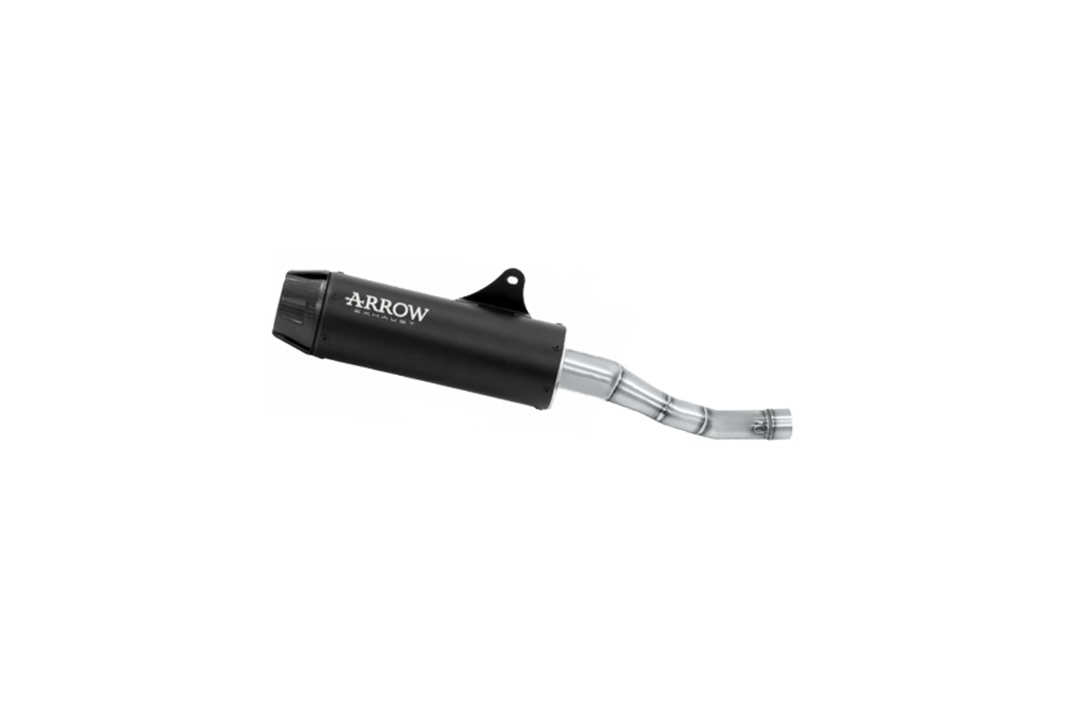 ARROW REBEL DARK Sip-On Exhaust with Carbon End Cap for Yamaha XSR 125 Model Year 2022-