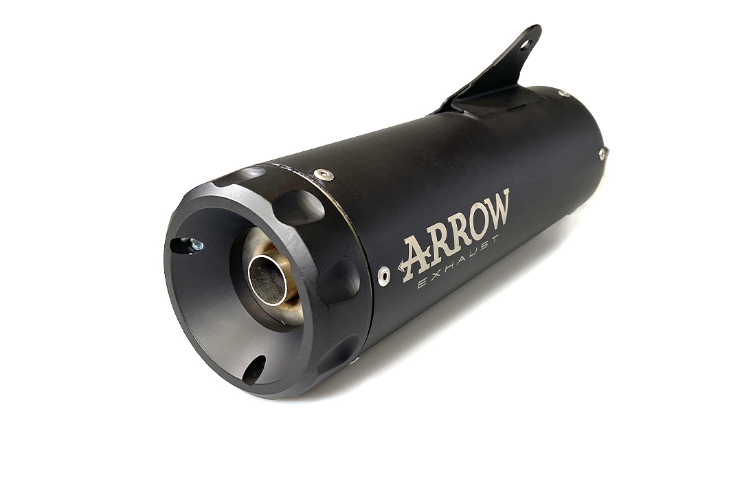 ARROW REBEL DARK Slip-On Exhaust with Black Aluminium End Cap for Honda CMX 1100 Rebel Model Year 2021-