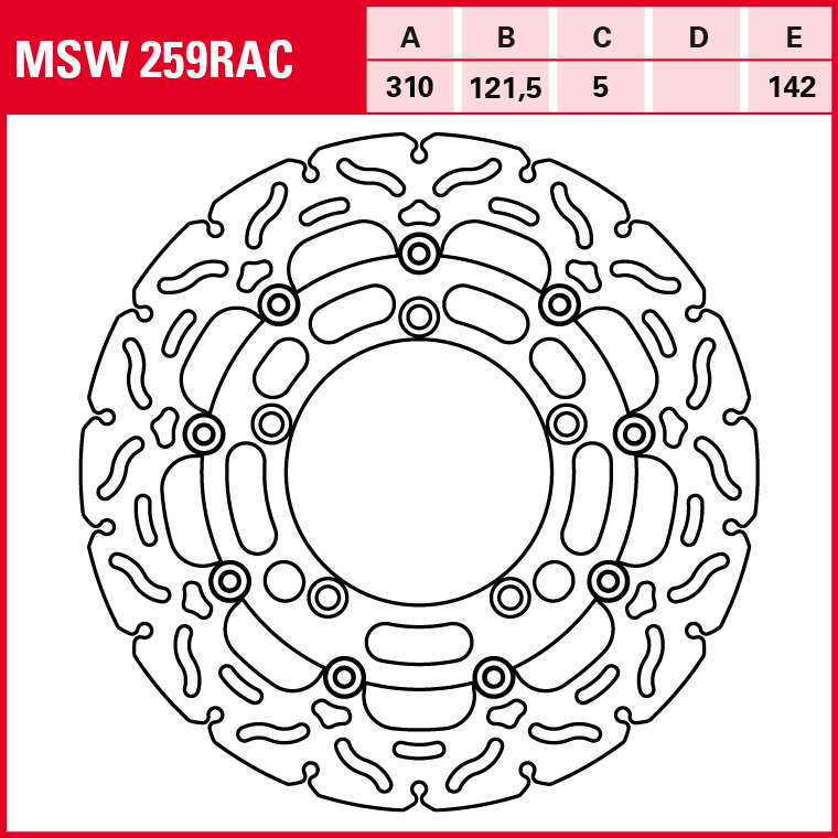 TRW Sportive Floating brake disc MSW259RAC