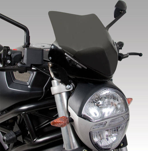 Barracuda Aerosport Plexiglass Windshield for Ducati Monster 696 and Ducati Monster 796