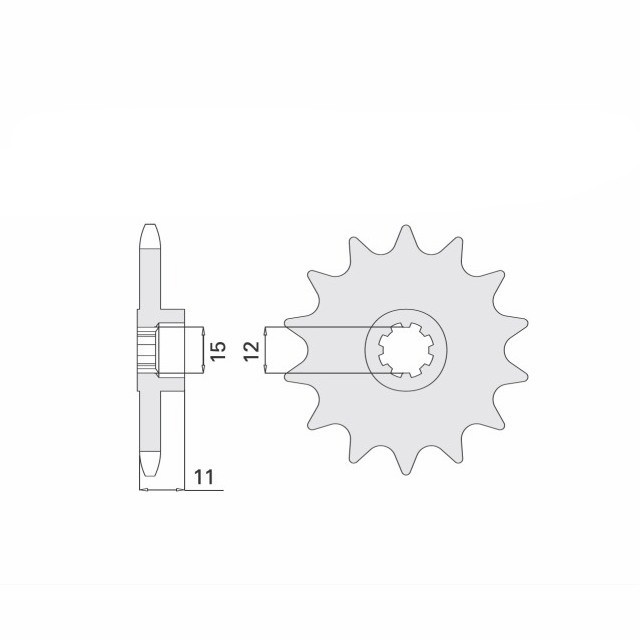 Sprocket, 14 Teeth, Pitch 415