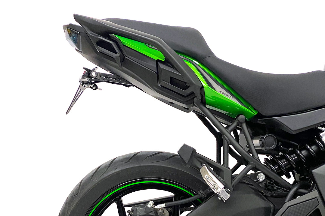 alpha Technik Number Plate Holder for Kawasaki Versys 650, Type LE650E / LE650H / LE650J, from model year 2015-
