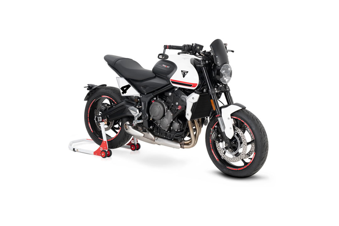 Barracuda Classic Aluminium Windshield, black, for Triumph Trident 660 from model year 2021-