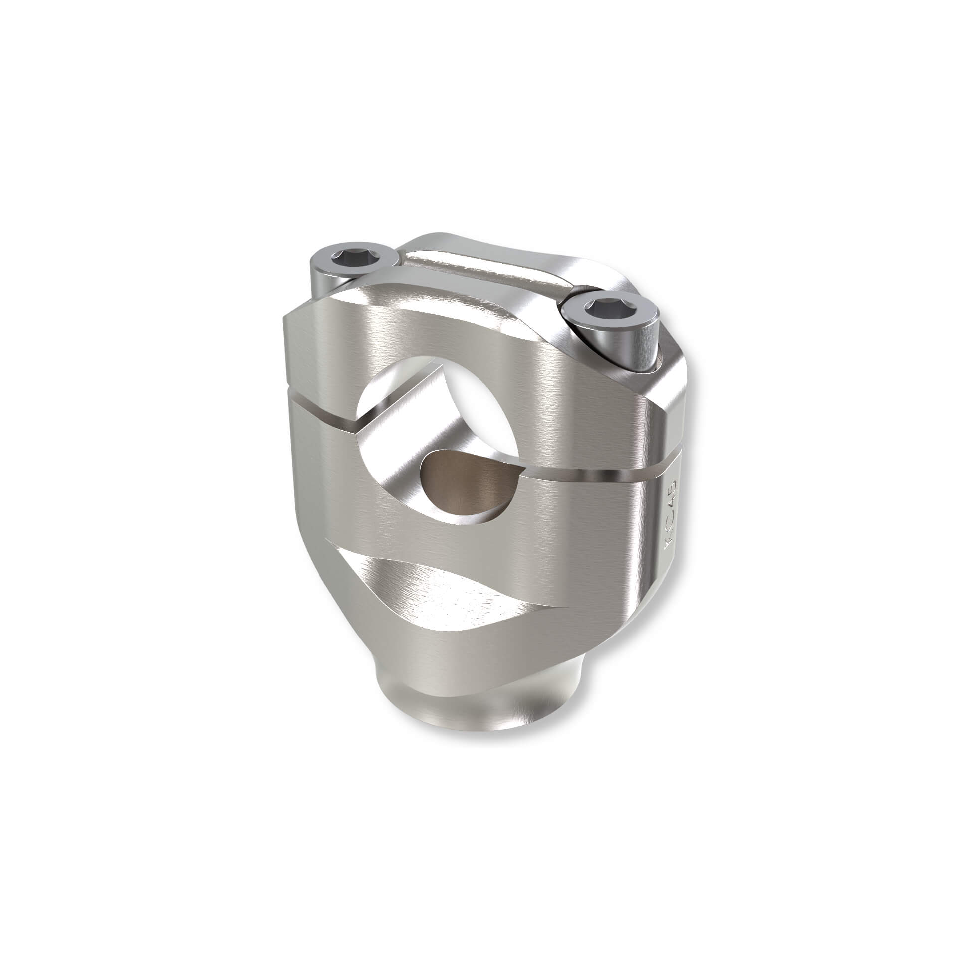 LSL universal clamp block kit for 1 inch/25.4 mm handlebar, screw length 65 mm, silver