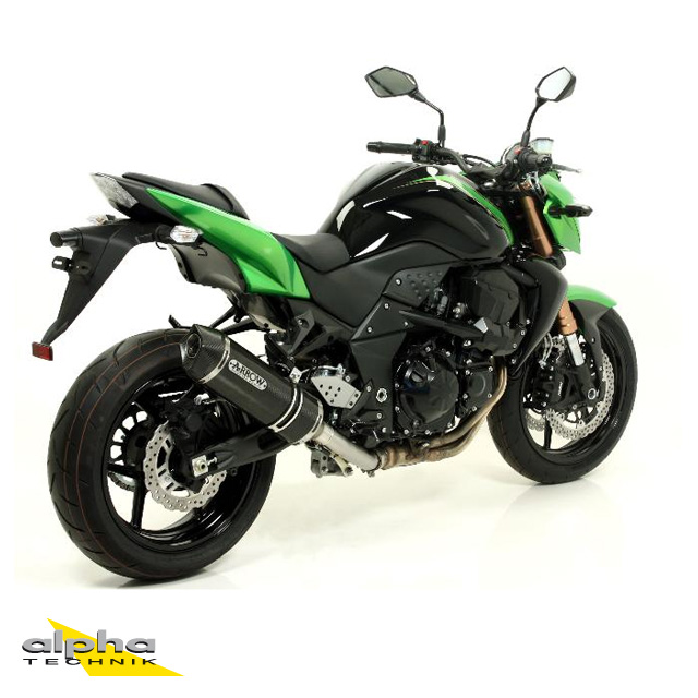 ARROW RACE TECH exhaust for Kawasaki Z750/Z750R/Z800 2007-16, made of aluminium, black