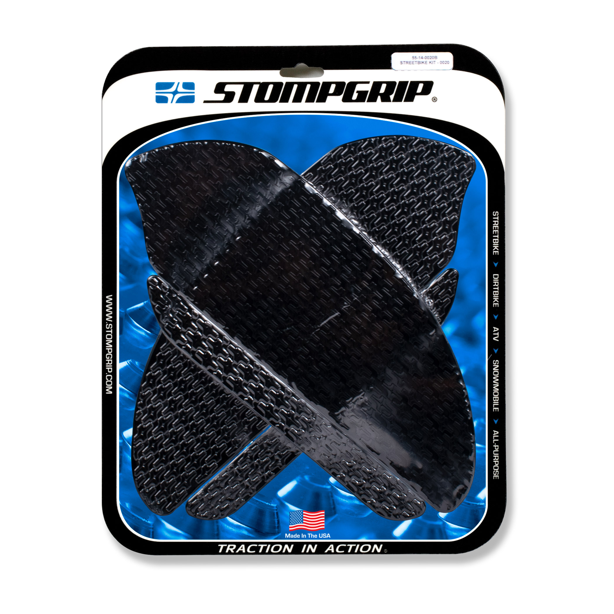 Stompgrip Traction Pads, Black, for Honda CBR600RR, 2007-2012
