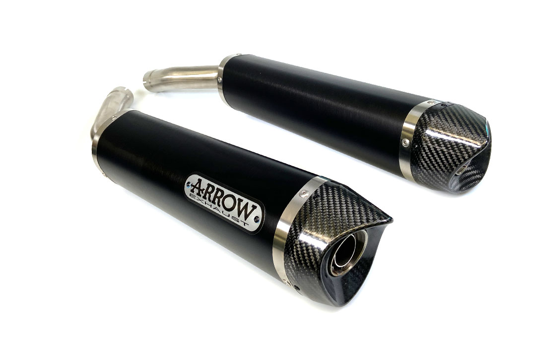 ARROW DARK THUNDER Exhaust for Yamaha YZF-R1 2007-2008, Black Aluminium