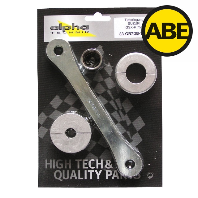 alpha Technik Lowering Kit 35mm for Suzuki GSXR750, Type GR7DB, from model year 1996-