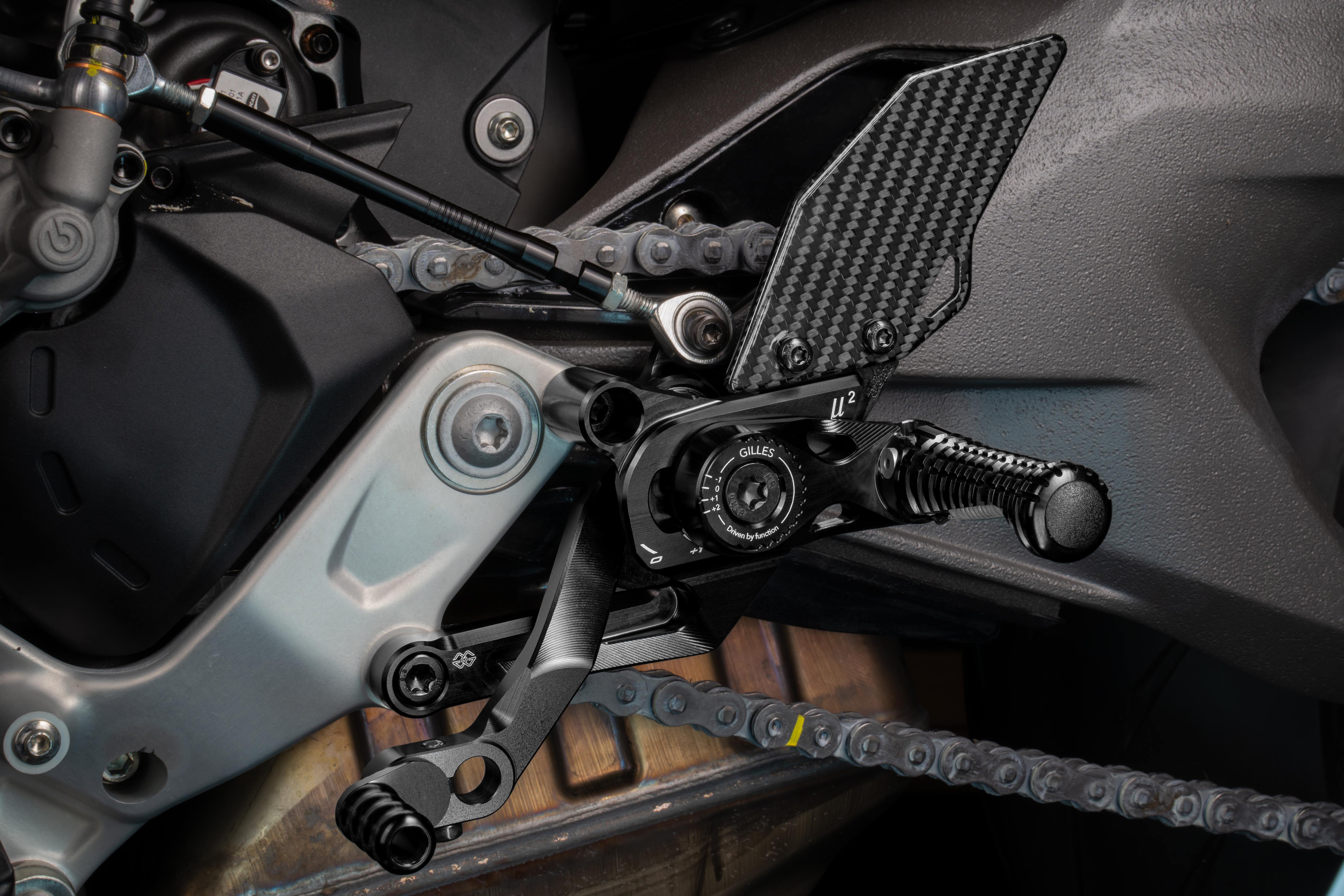 GILLES MUE2 Rearset System for Ducati Panigale V2, Streetfighter V2, S, 2025-