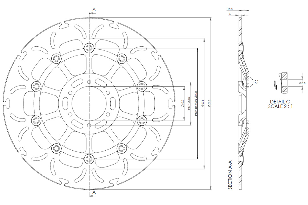 alpha Technik floating brake disc ABD33