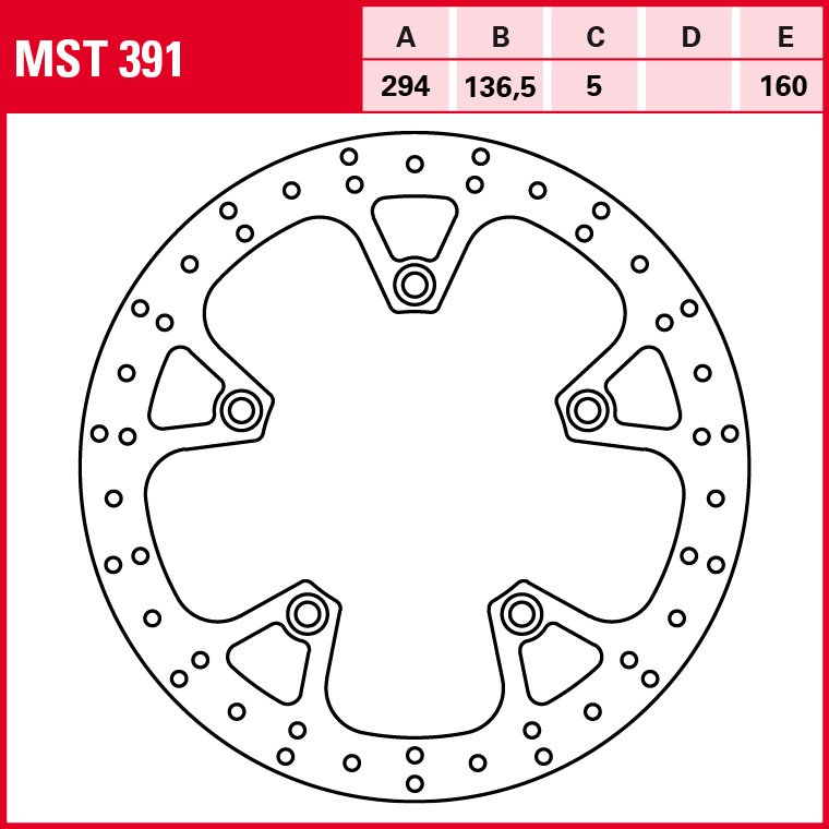 TRW brake disc Allround Rigid MST391