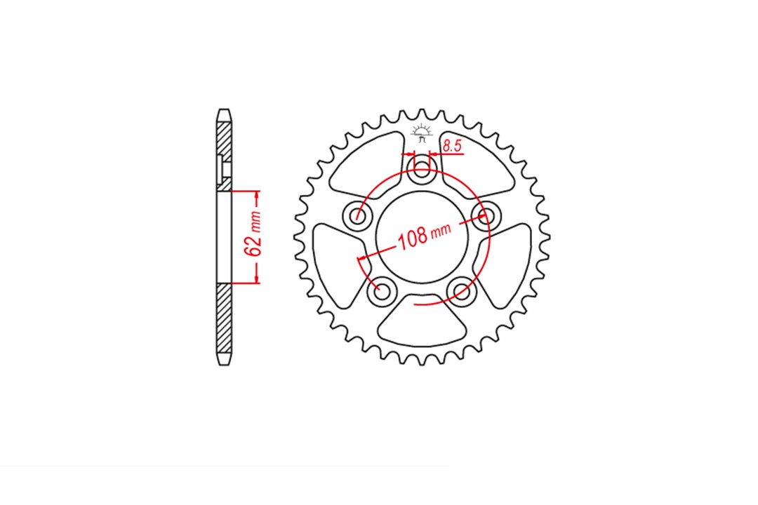 ENUMA chain Kit 520 HO for Cagiva Mito 125 Evolution Model Year 2000-2004