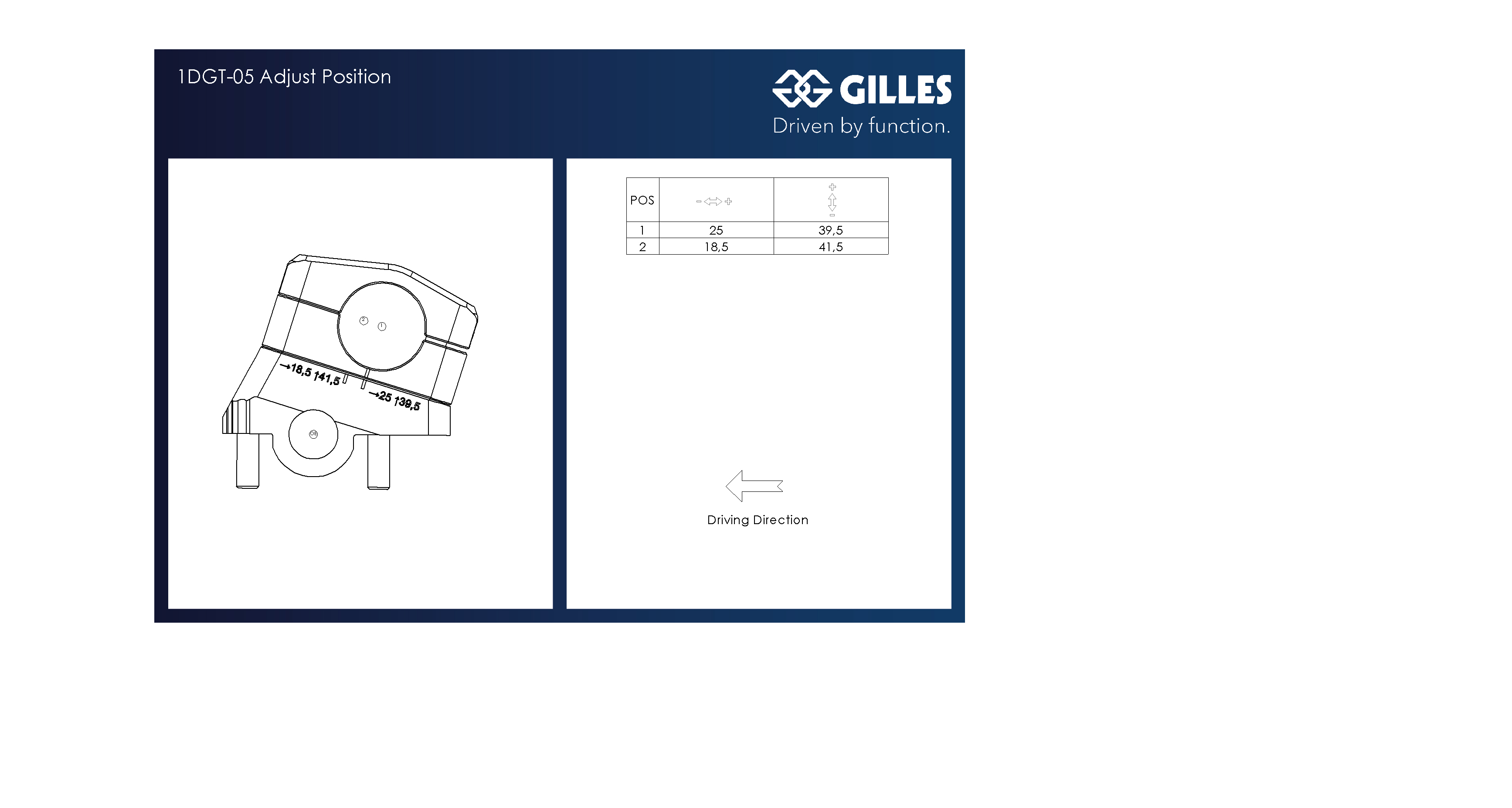 GILLES 1D.GT handlebar risers, black