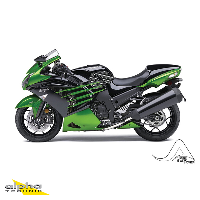 Stompgrip Black, Volcano, for Kawasaki ZZR1400, 2012-2020