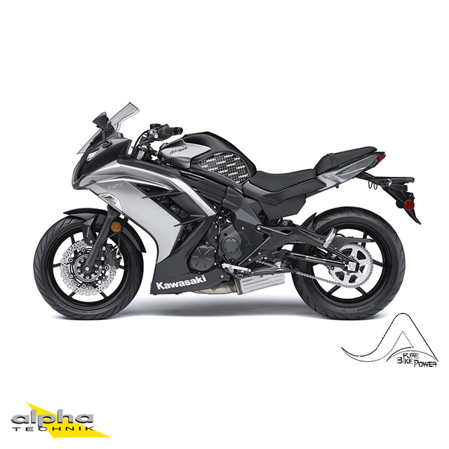 Stompgrip Black, Volcano, for Kawasaki, ER6f, ER6n, Ninja 650, 2012-2016