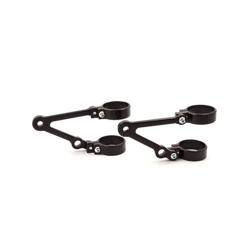 LSL Headlight Bracket 43mm, long, with flasher light, turn signal mount