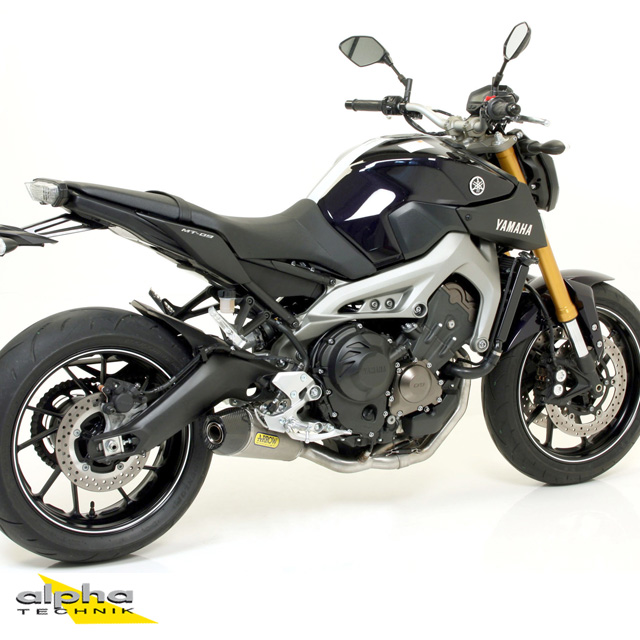 ARROW X-KONE Exhaust for Yamaha MT09 / Tracer 900 2013-, black aluminium with stainless steel end cap (Only with ARROW manifold)