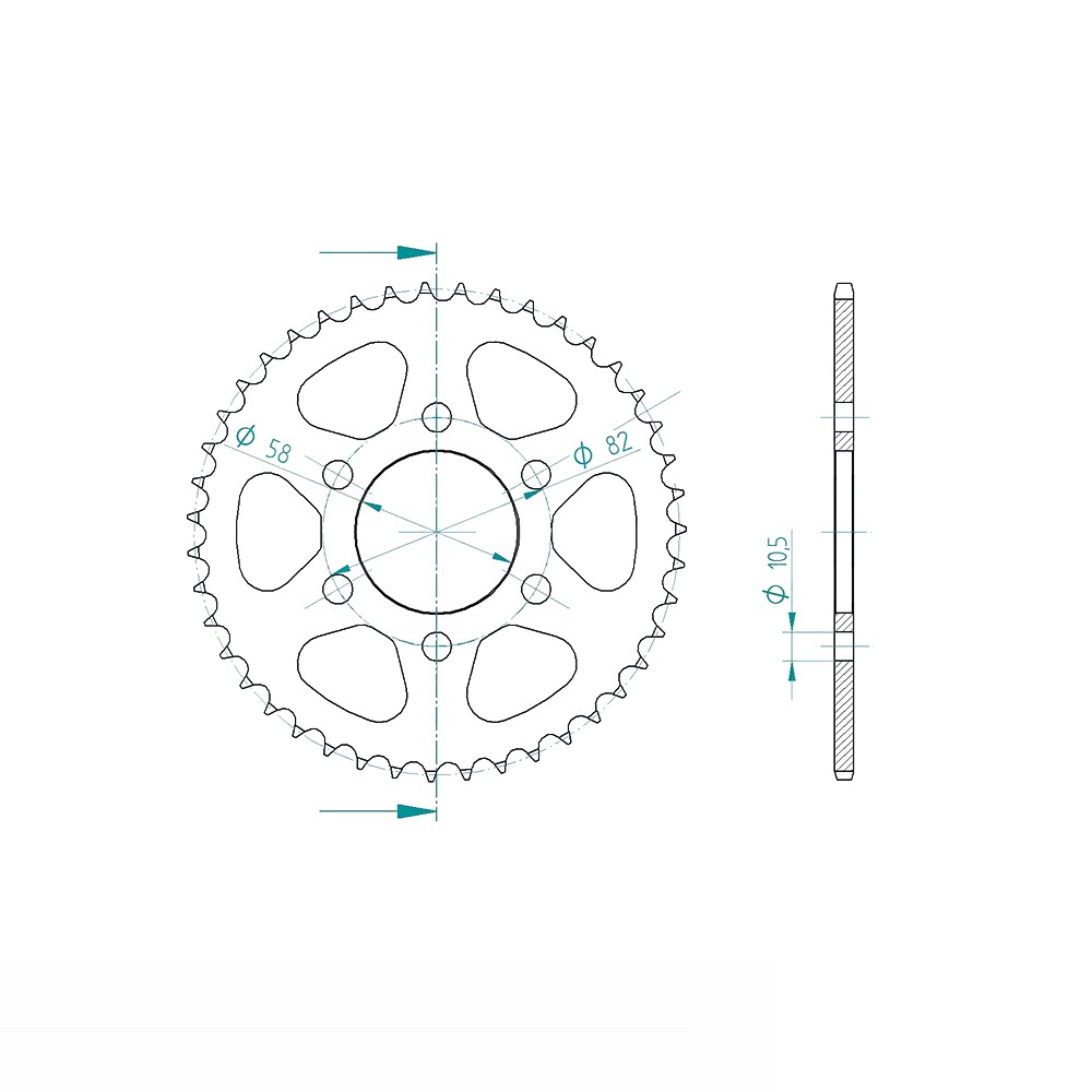 DID chain kit with 428VX chain, standard colour, for Keeway K-Light 125i, model year 2018-2022