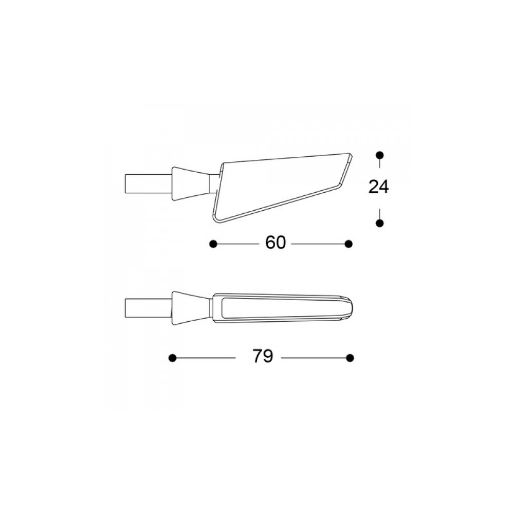 Barracuda sequential flasher light, turn signal SQ-LED B-LUX blue
