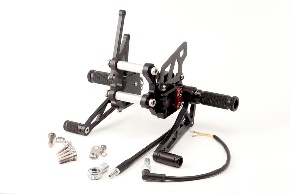 LSL 2Slide Footrest System for Suzuki GSXR1000, 2007-2008, black-red