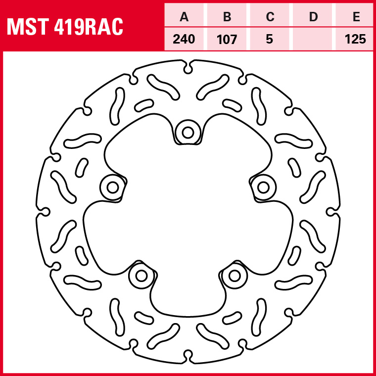 TRW brake disc Sportive fixed MST419RAC