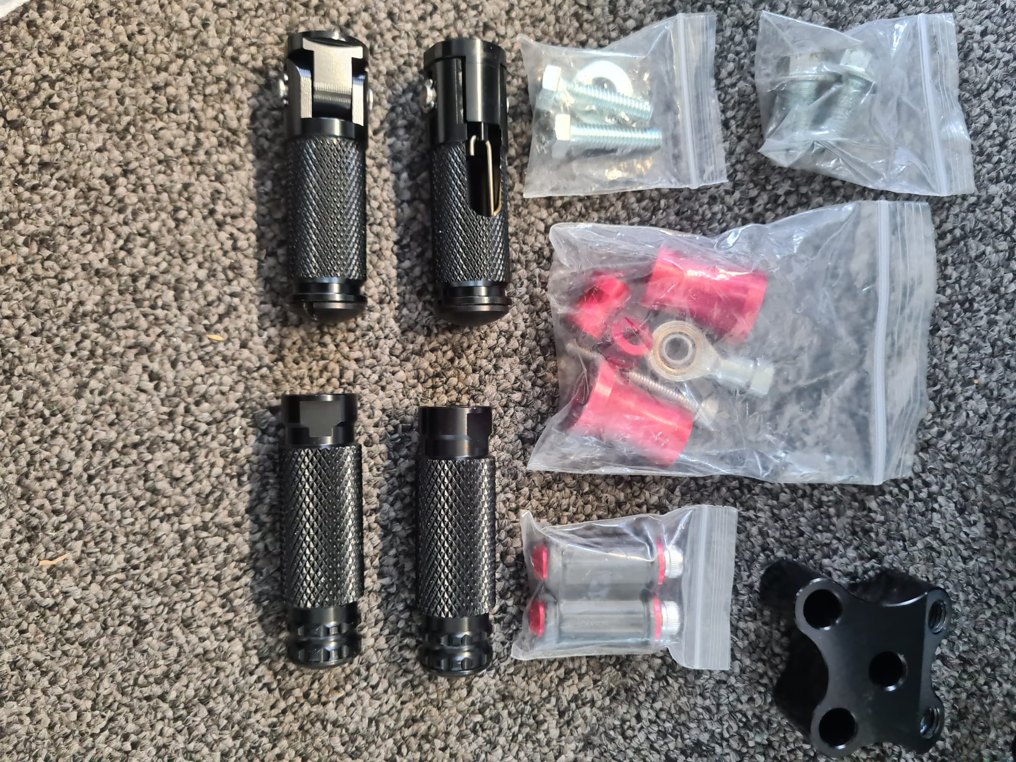 >TRACK< Rearset System black KTM RC390 2014- ABE