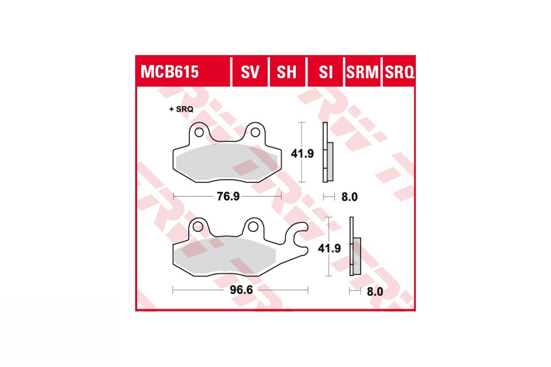 TRW brake padsatz MCB615EC