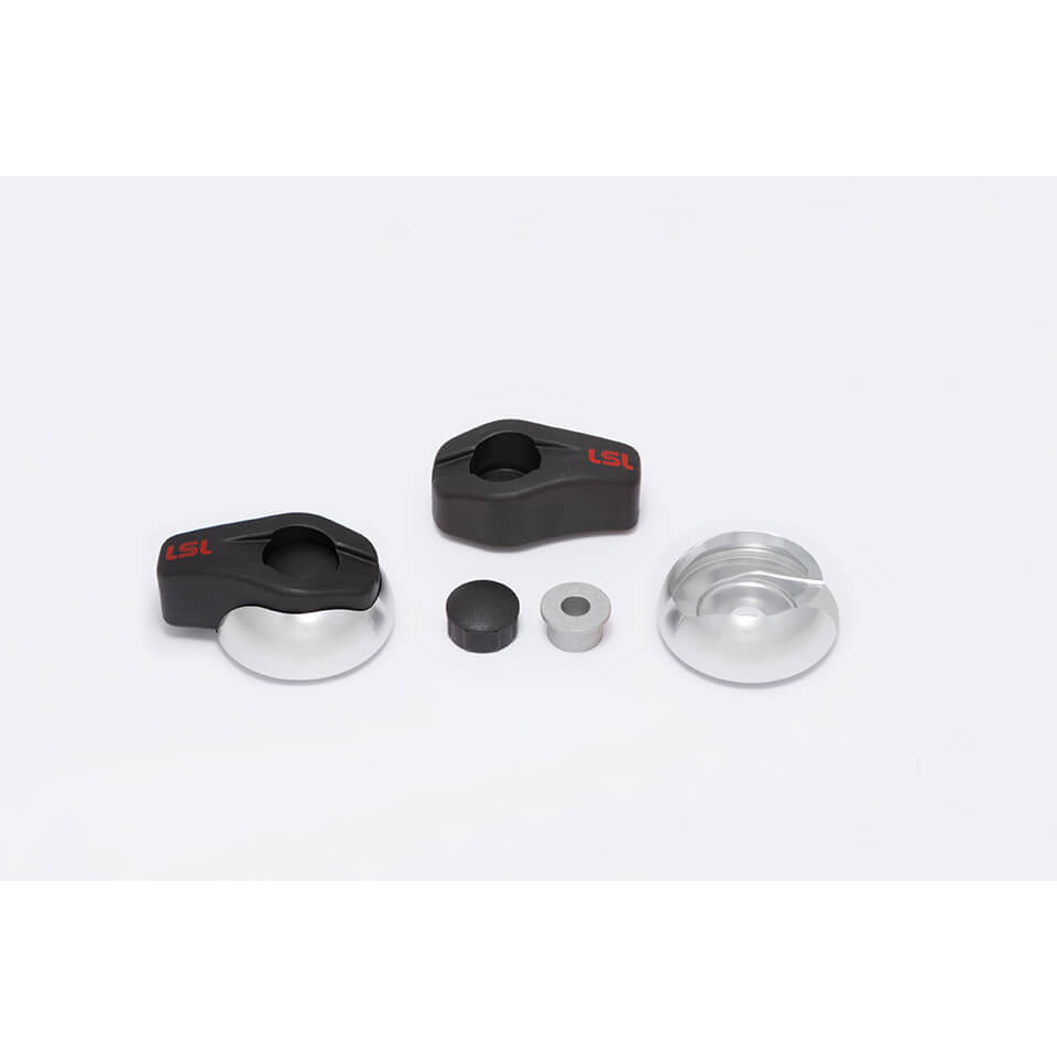 LSL Crash Pad Classic Heads, silver, Pair