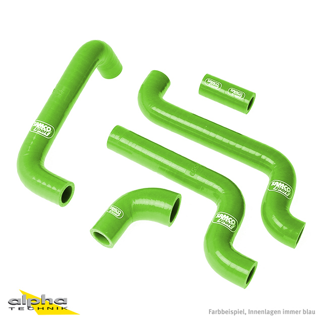 SAMCO SPORT Silicone Hose Kit, green, for Aprilia RS125 Model Year 1999-2012