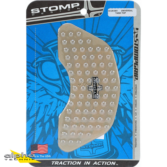 Stompgrip Universal fuel tank Top Pad Clear, Volcano