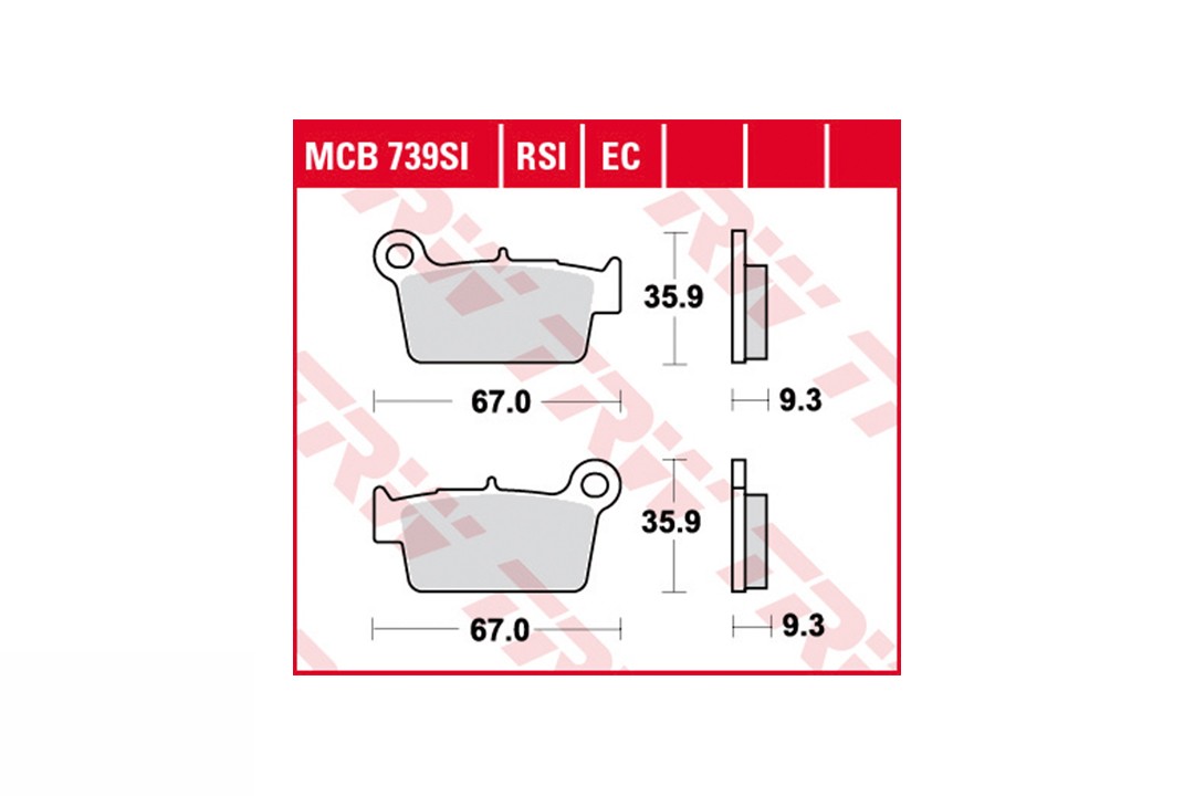 TRW Brake Pad Set MCB739EC Front