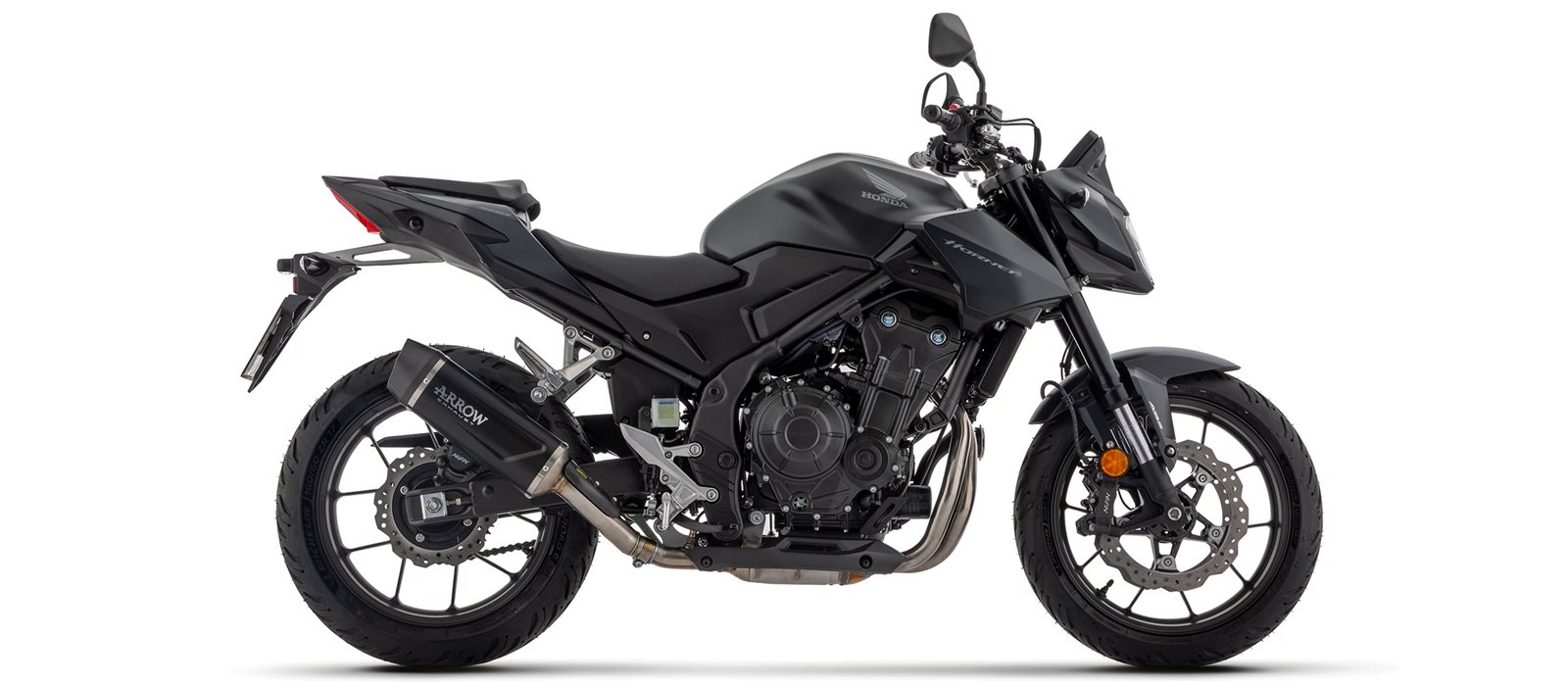 ARROW INDY RACE EVO Black Aluminium Exhaust for Honda NX500 / CB500 Hornet Model Year 2024-