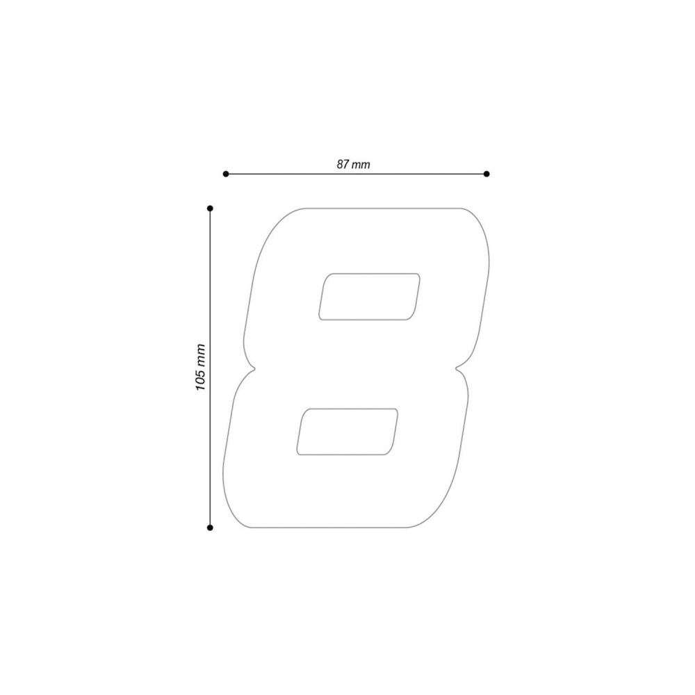 Barracuda Racing Number Sticker "2"
