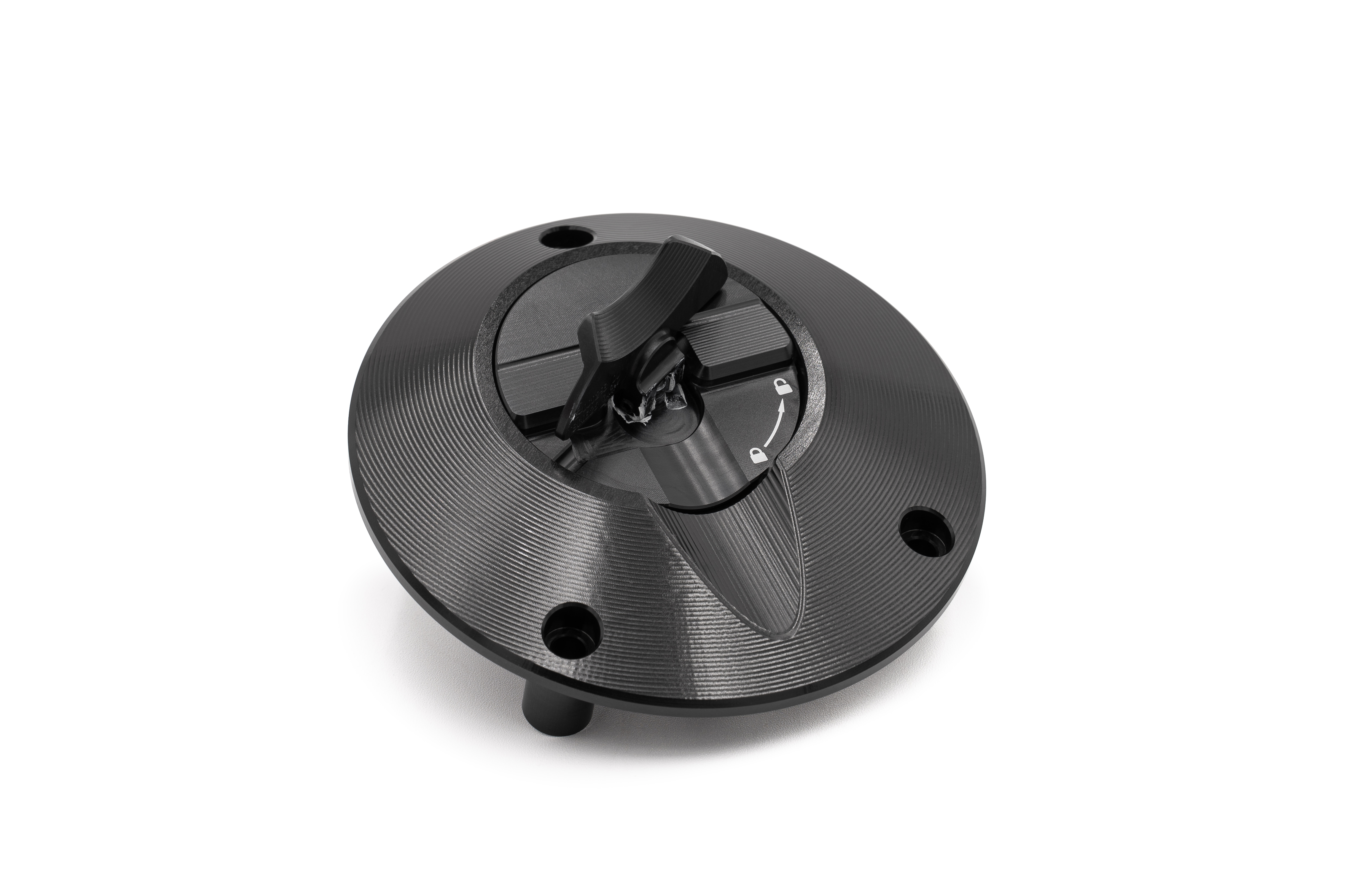 Gilles FCAP2 Qucik-Release Tankdeckel, schwarz/rot, für verschiedene Aprilia-Modelle 