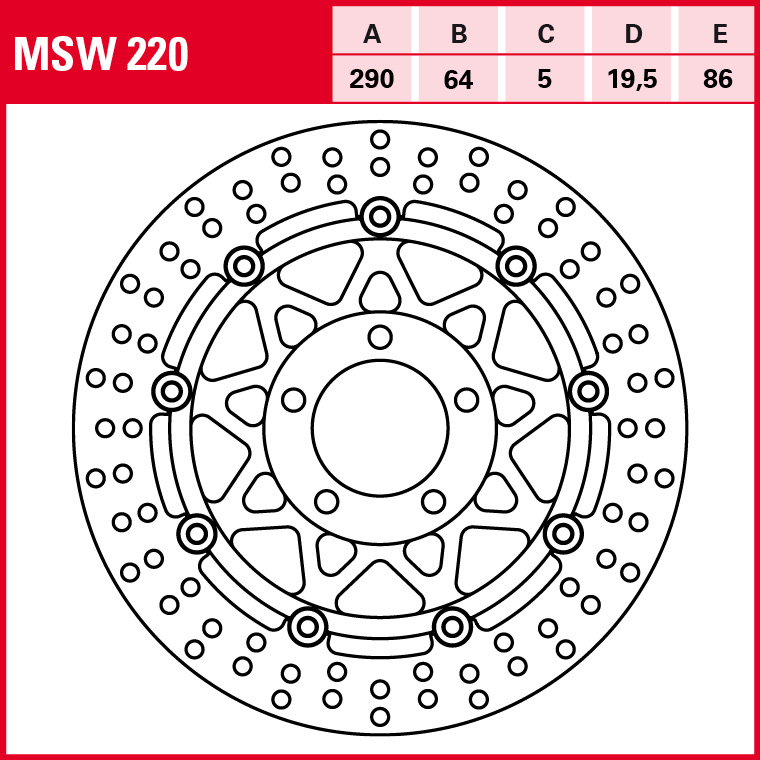 TRW All-Round Floating brake disc MSW220