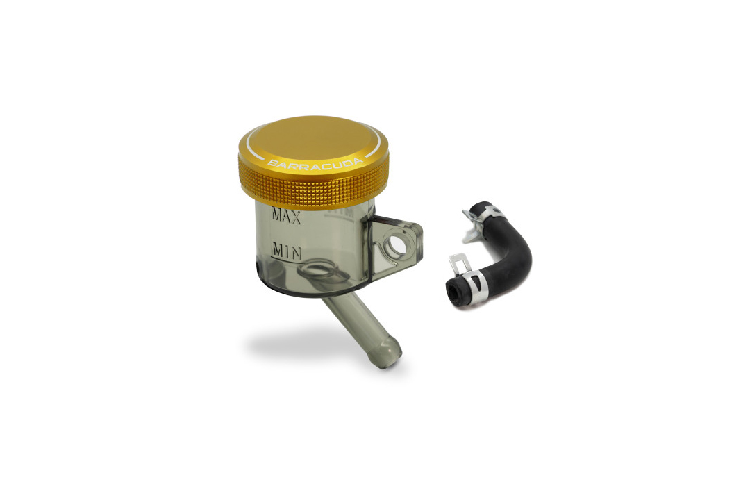 Barracuda Universal balance tank with golden aluminium cap, 30mm diameter